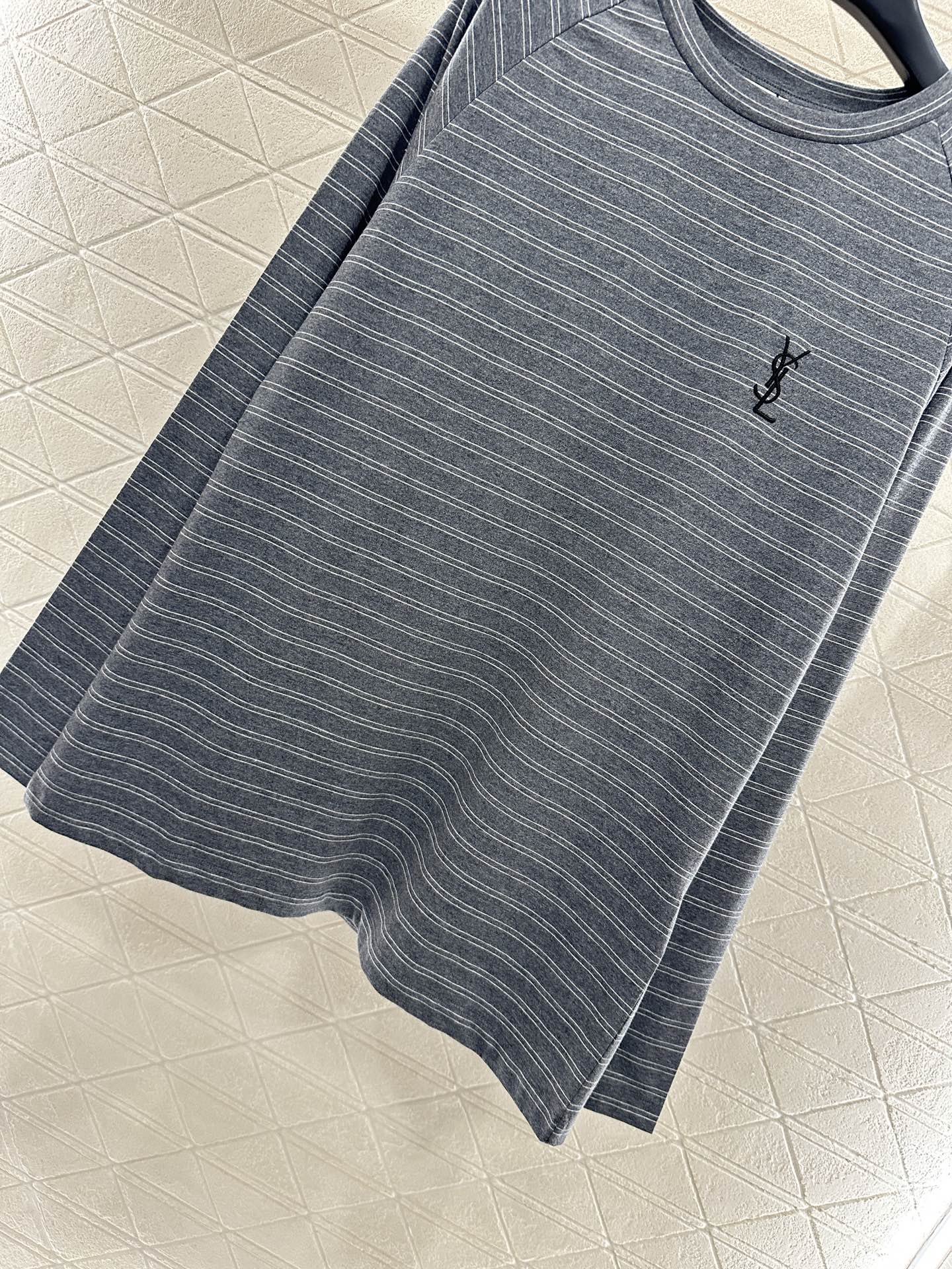 25fw Silhouette striped long sleeved shirt