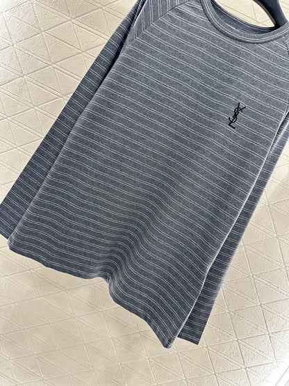 25fw Silhouette striped long sleeved shirt