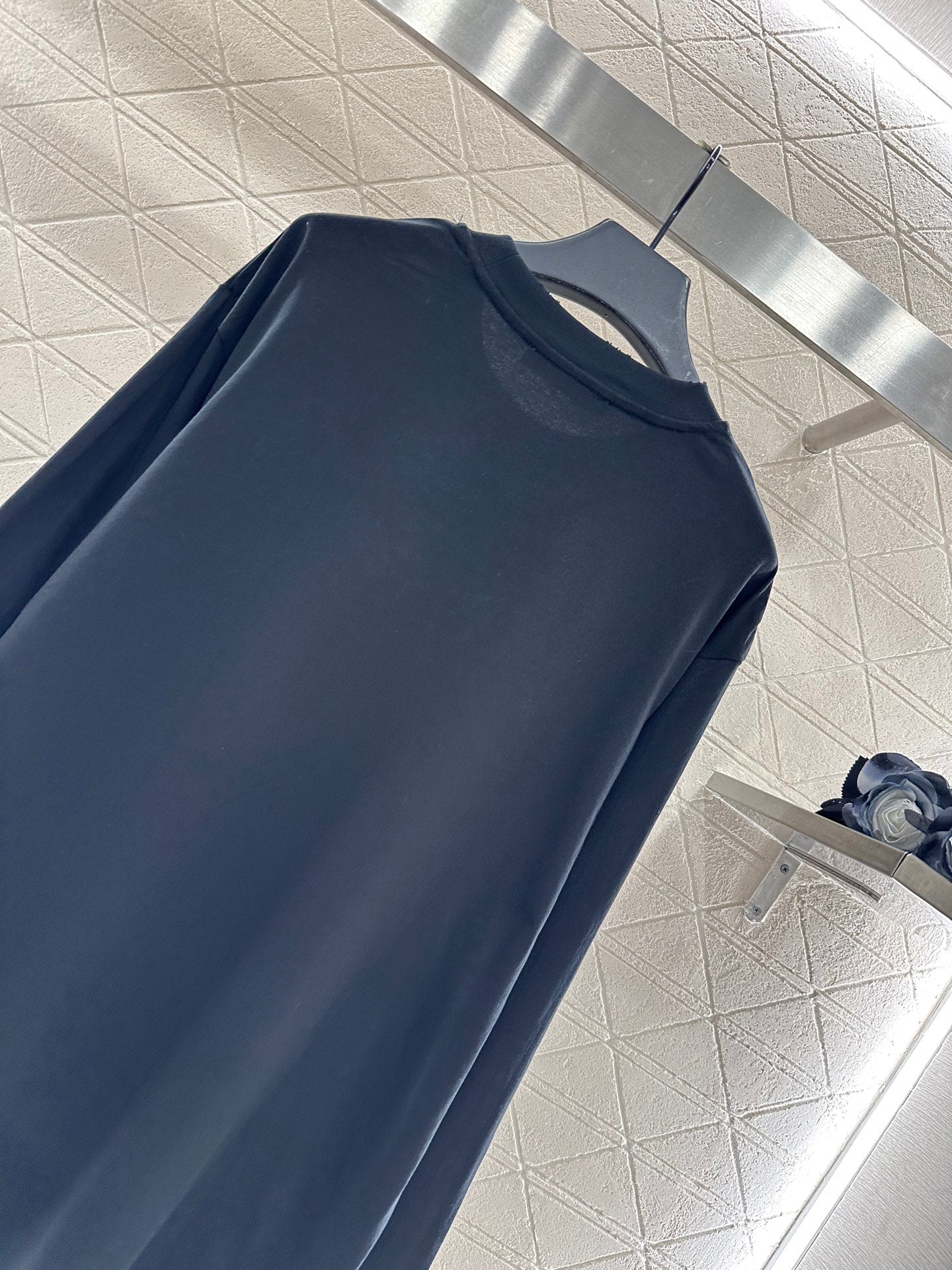 25fw Round neck letter printed long sleeved shirt