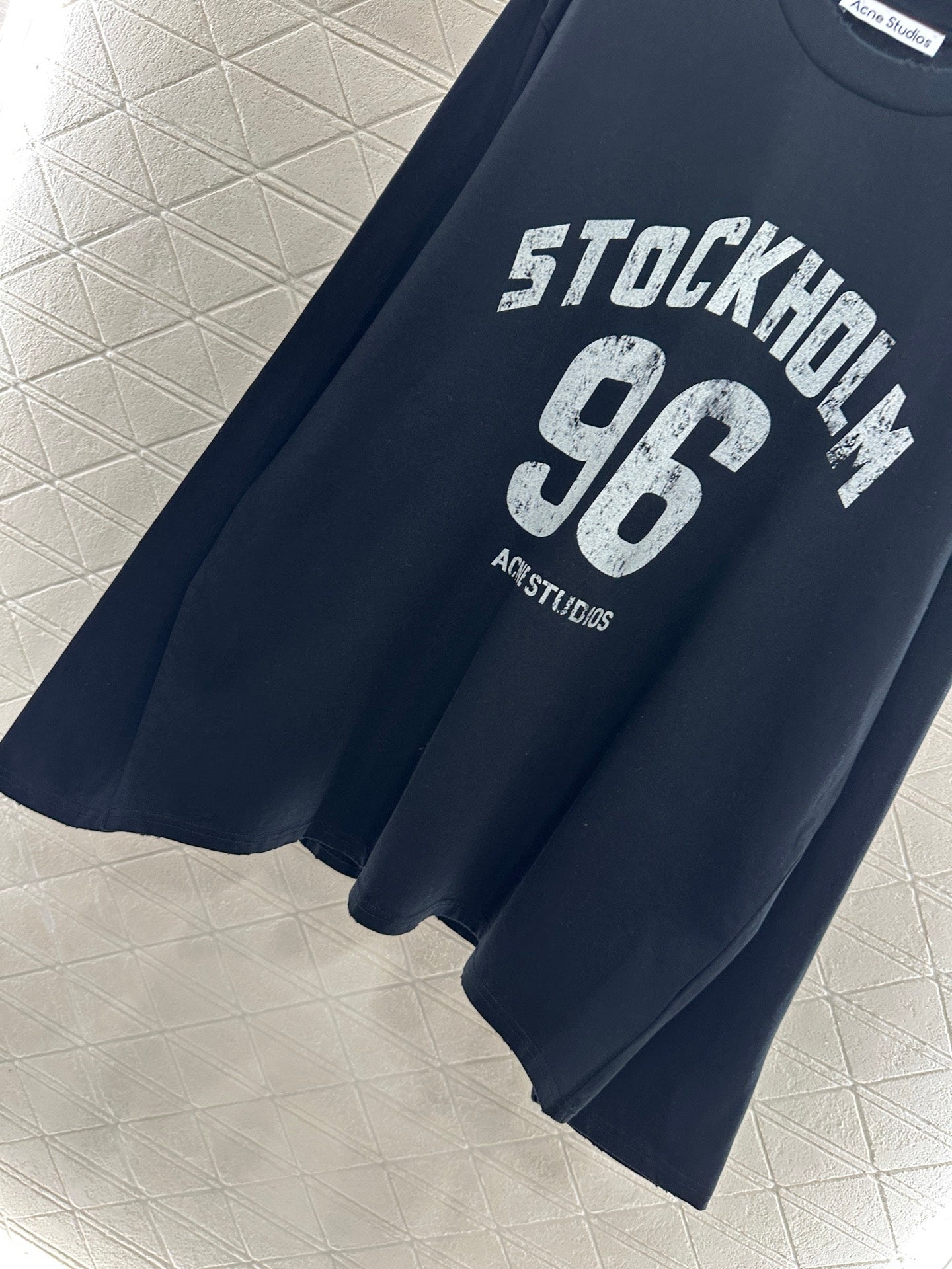 25fw Round neck letter printed long sleeved shirt