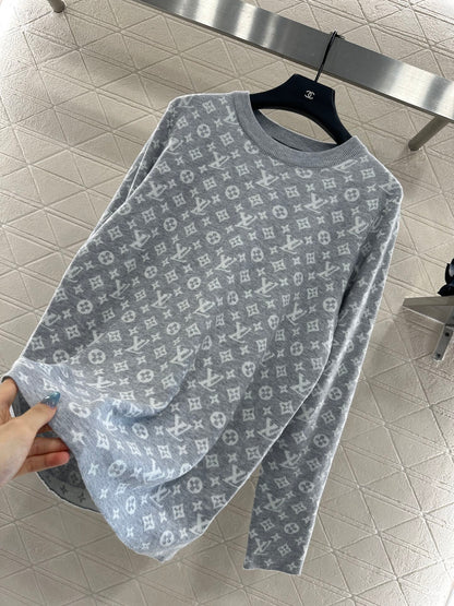 25fw Jacquard loose sweater