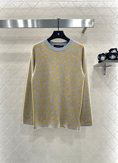 25fw Jacquard loose sweater