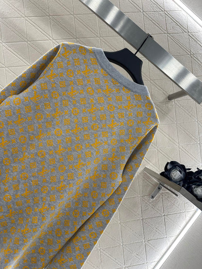 25fw Jacquard loose sweater