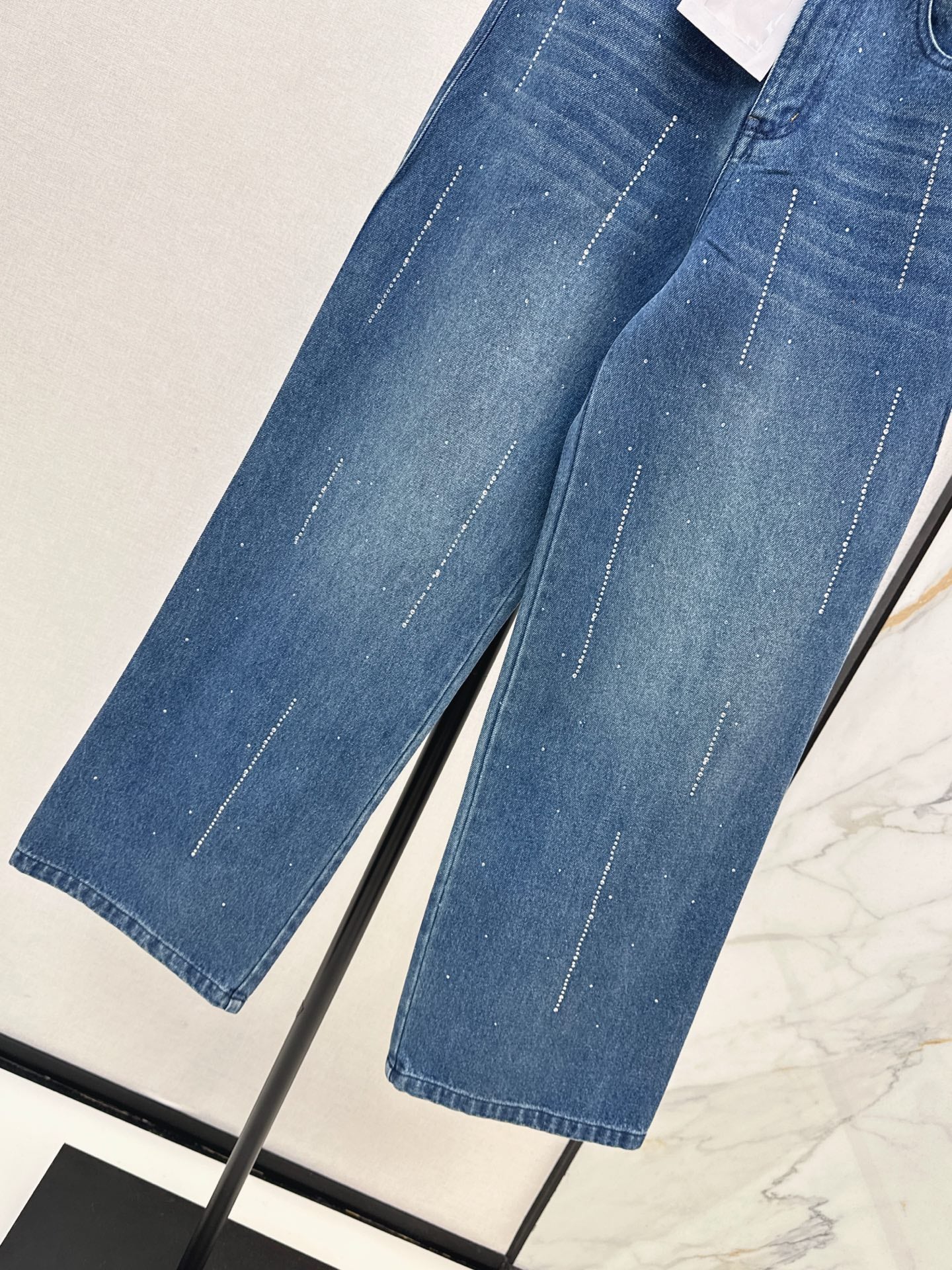 25fw Hot stamping process straight leg jeans