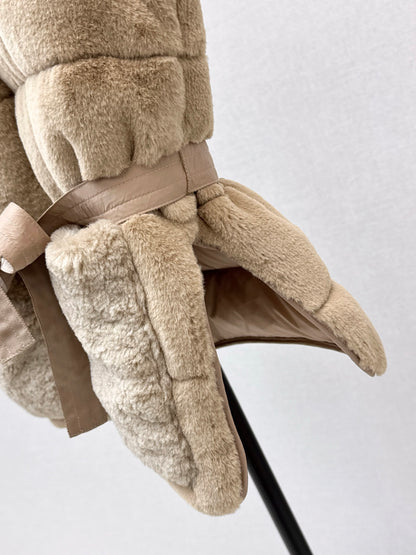 25fw Plush collar down short vest