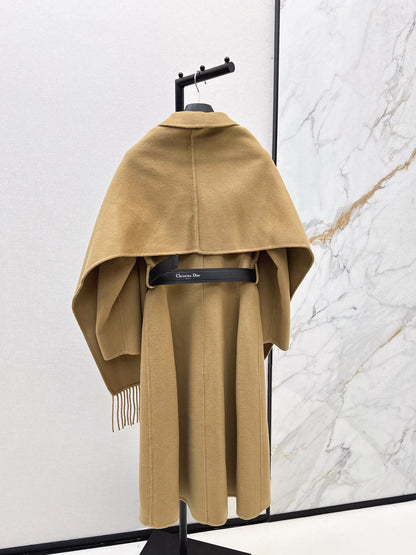 25fw Detachable scarf decorative coat jacket