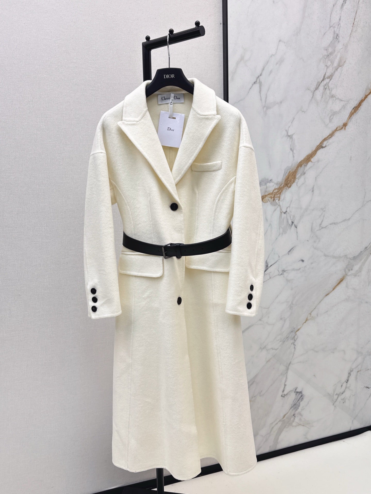 25fw Detachable scarf decorative coat jacket