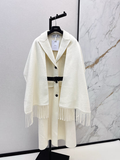 25fw Detachable scarf decorative coat jacket