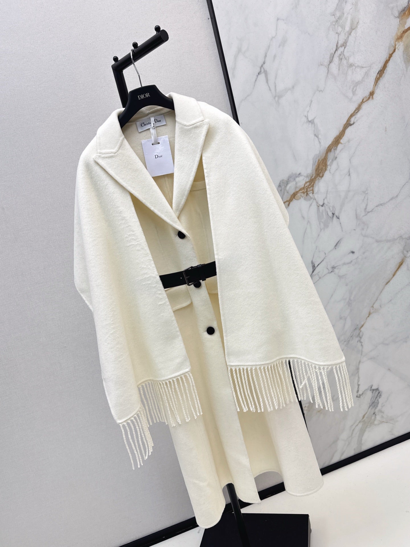 25fw Detachable scarf decorative coat jacket