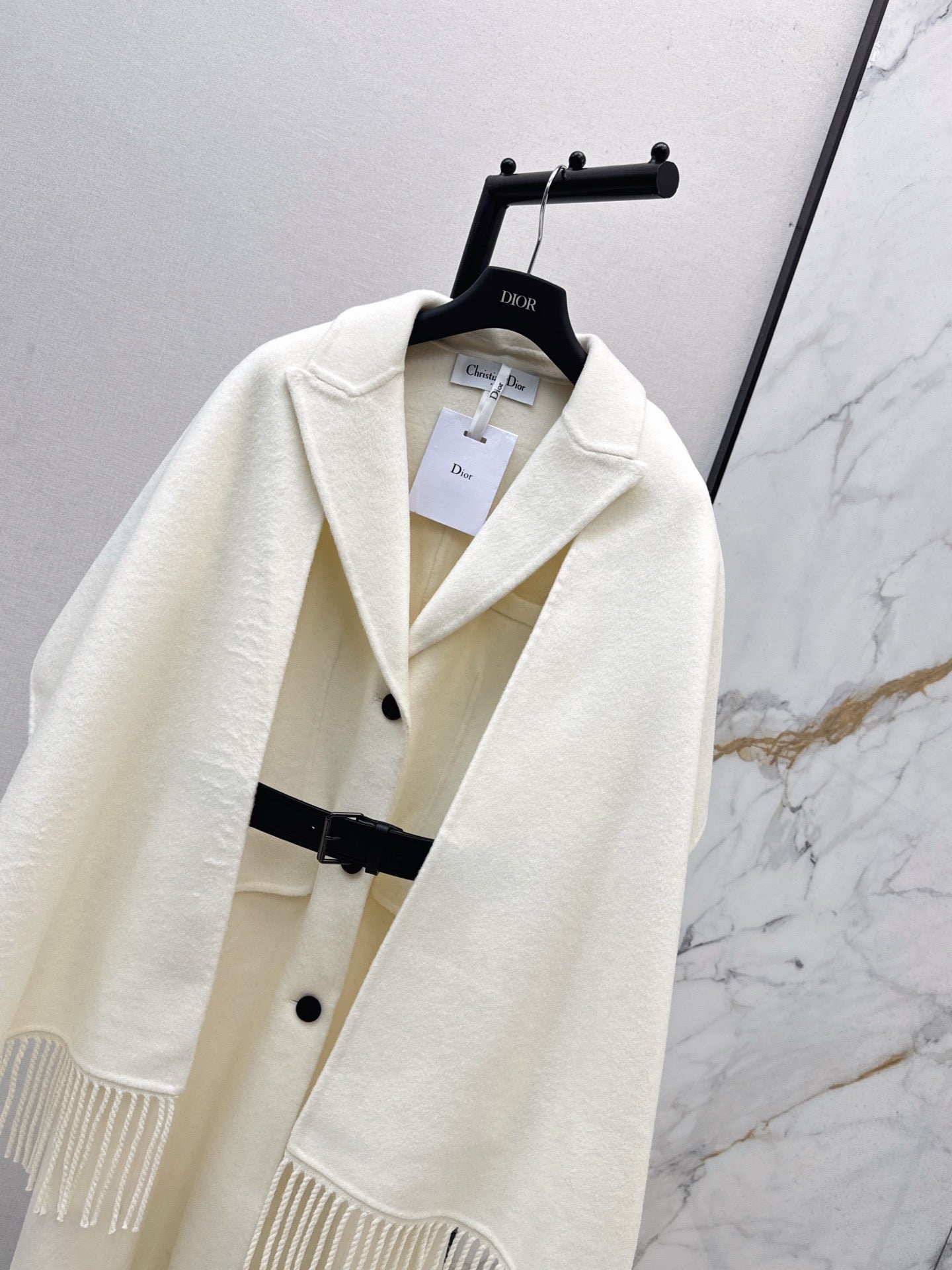 25fw Detachable scarf decorative coat jacket