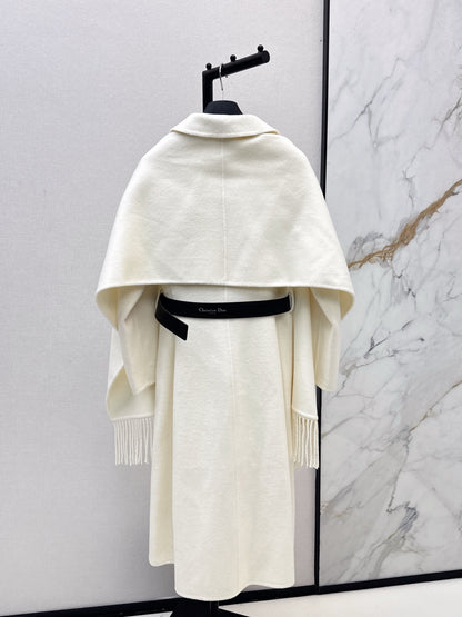 25fw Detachable scarf decorative coat jacket