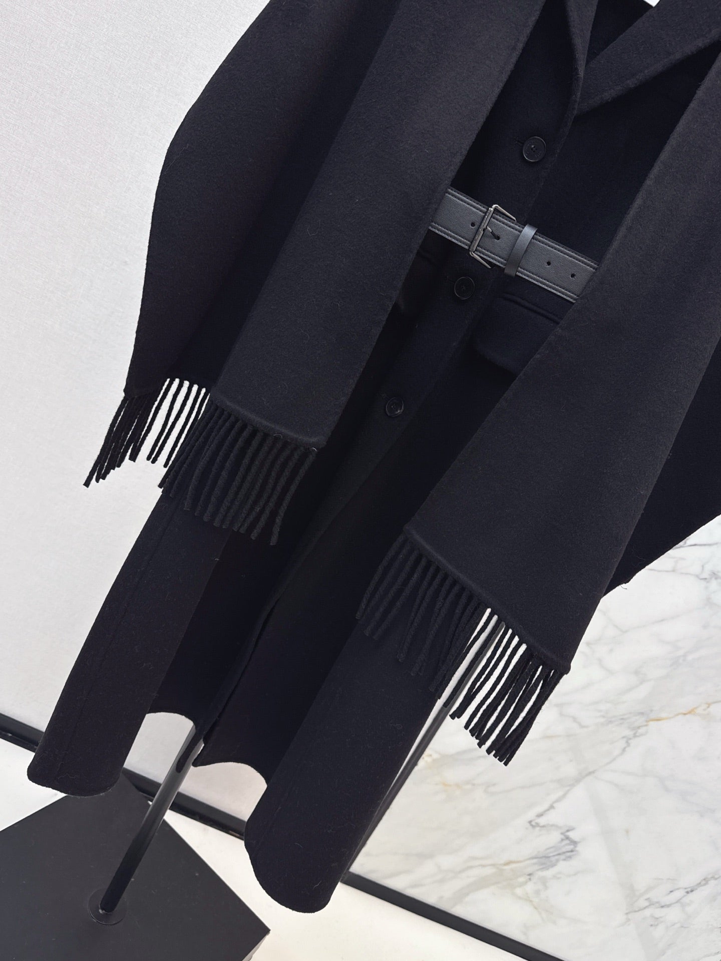 25fw Detachable scarf decorative coat jacket