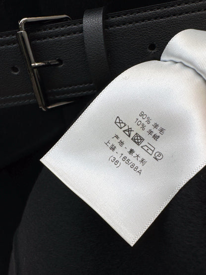 25fw Detachable scarf decorative coat jacket