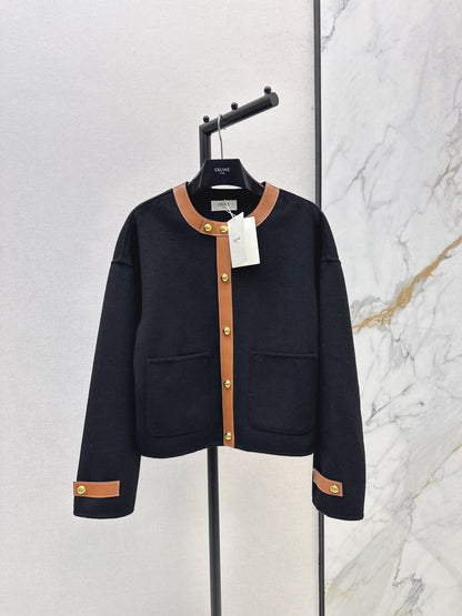 25fw Golden buckle cashmere jacket