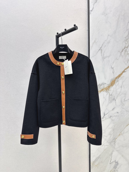 25fw Golden buckle cashmere jacket