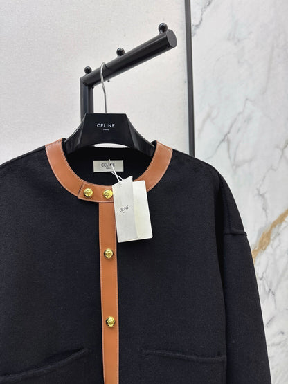 25fw Golden buckle cashmere jacket