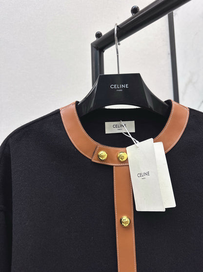 25fw Golden buckle cashmere jacket