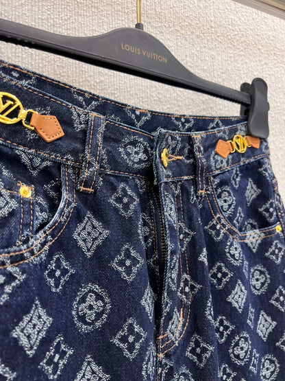 25fw Jacquard denim pants