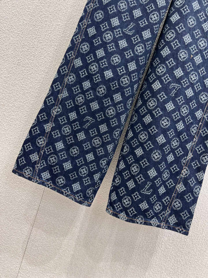 25fw Jacquard denim pants