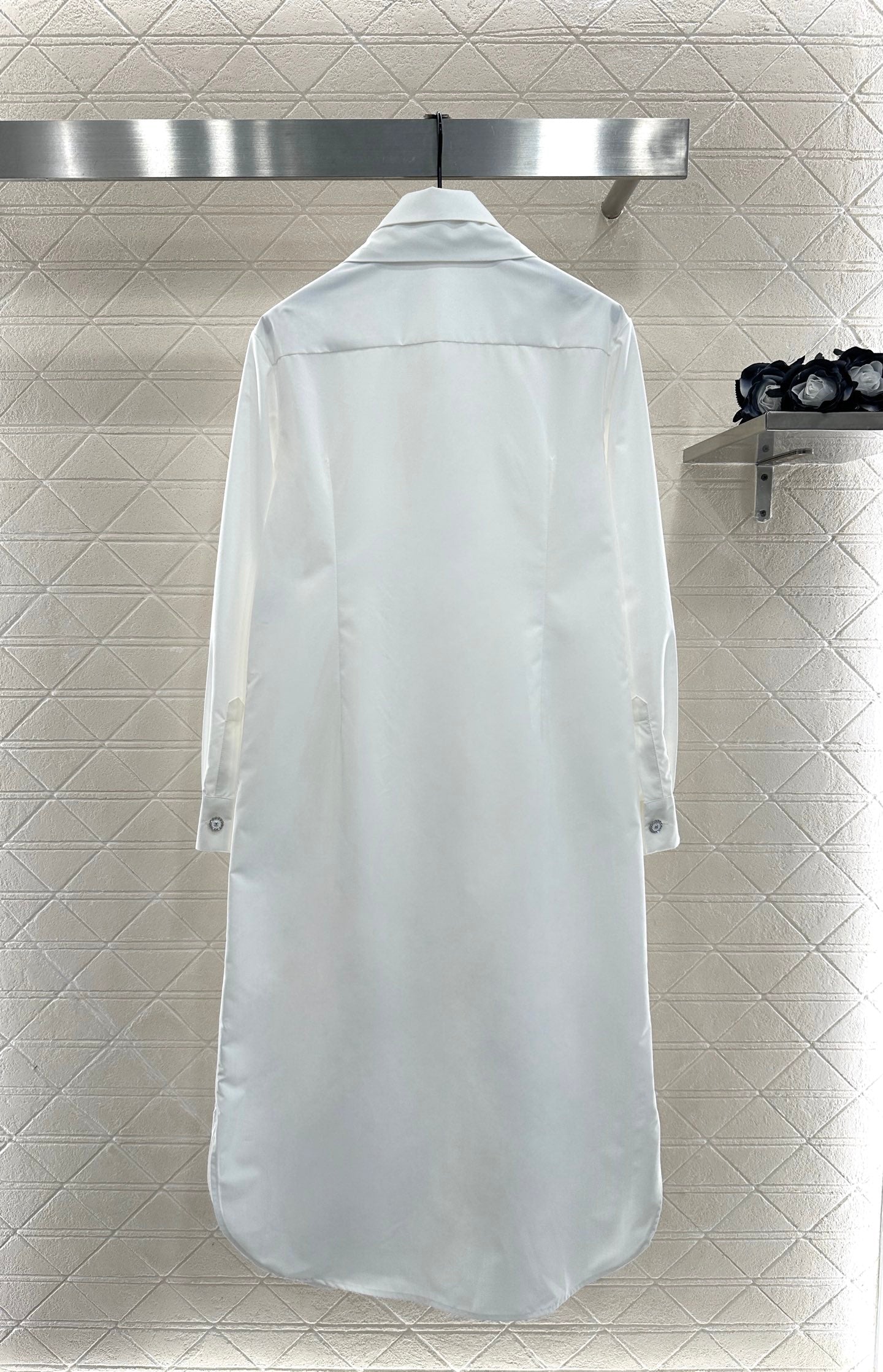 25fw Ribbon tied long lining dress