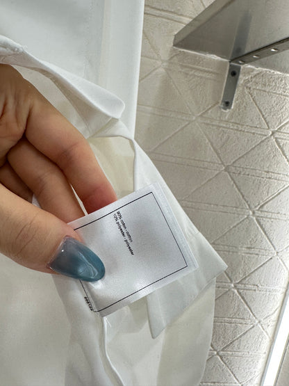 25fw Ribbon tied long lining dress