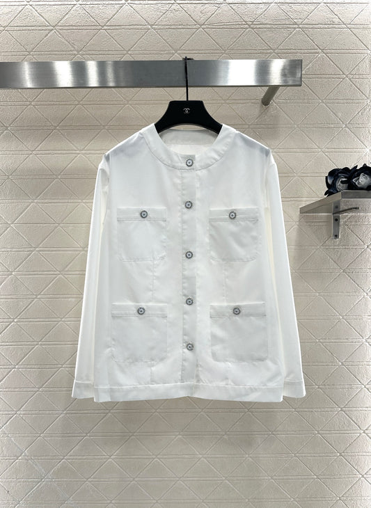 25fw Round neck pocket jacket