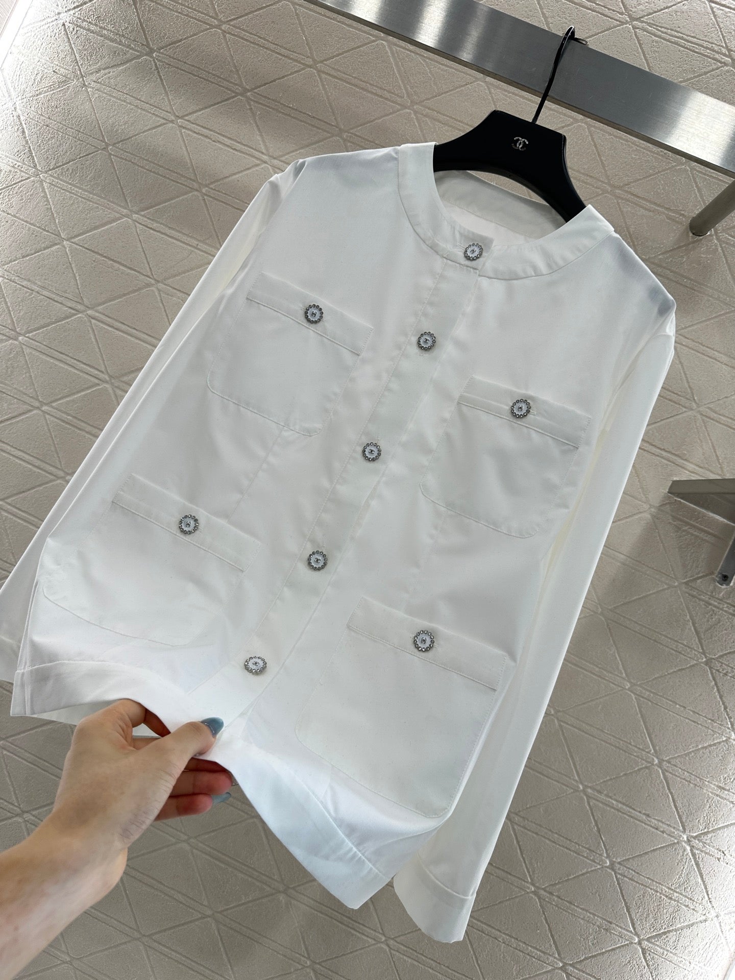 25fw Round neck pocket jacket