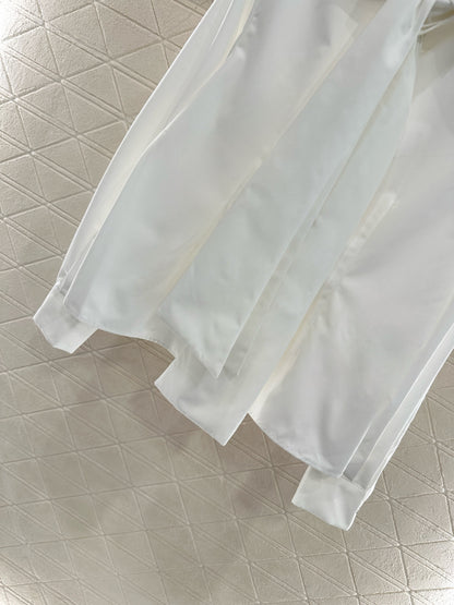 25fw Ribbon tied shirt