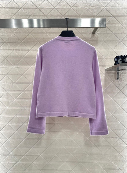 25fw Heavy industry nail bead knitted cardigan