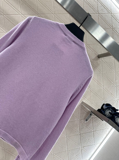 25fw Heavy industry nail bead knitted cardigan