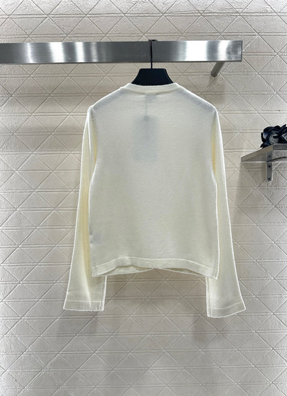 25fw Heavy industry nail bead knitted cardigan