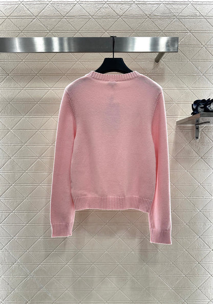 25fw Letter logo loose knit top