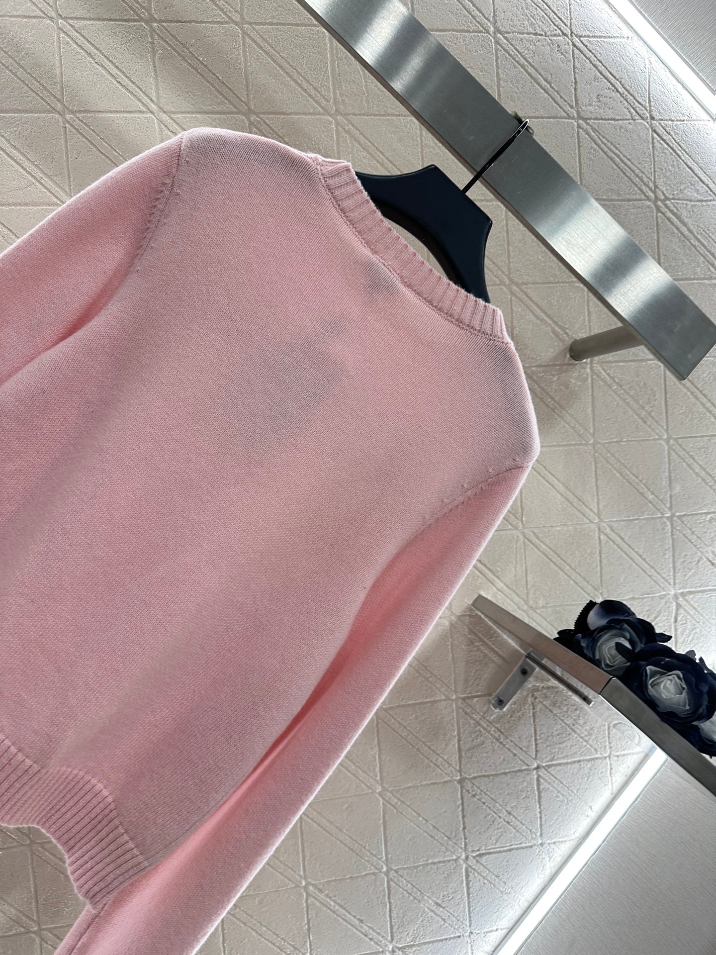 25fw Letter logo loose knit top