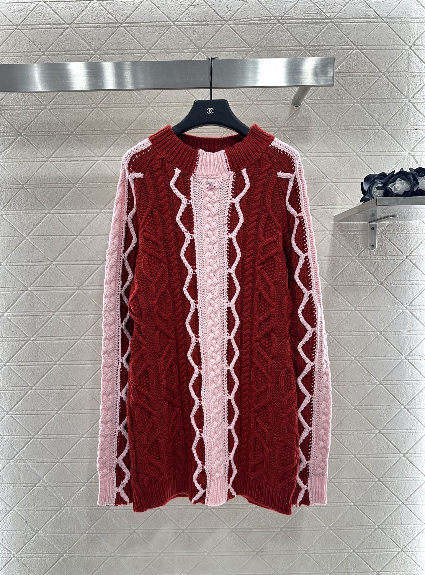 25fw Crochet woolen dress