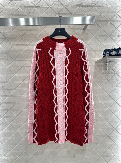 25fw Crochet woolen dress