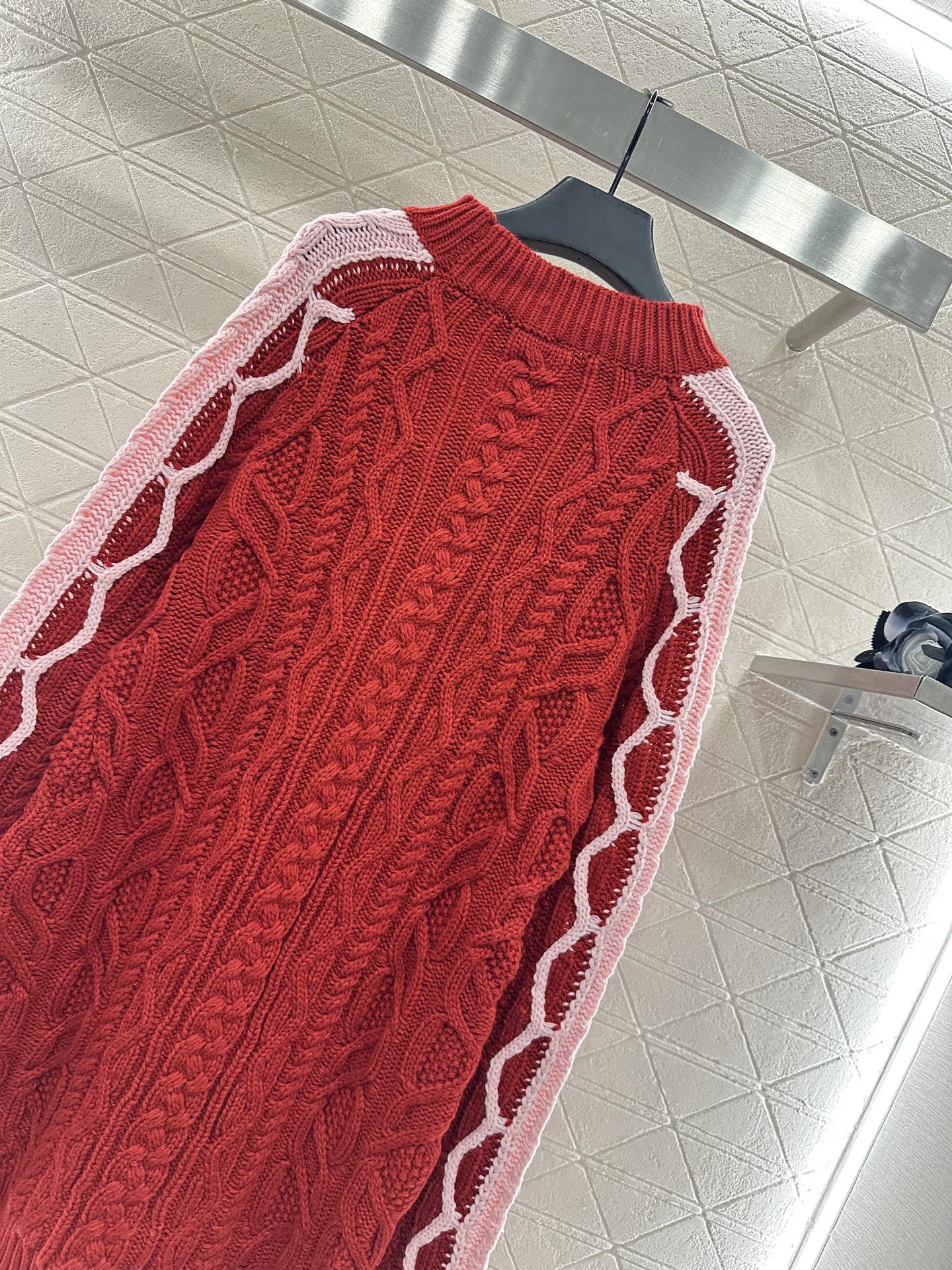 25fw Crochet woolen dress