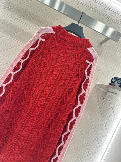 25fw Crochet woolen dress