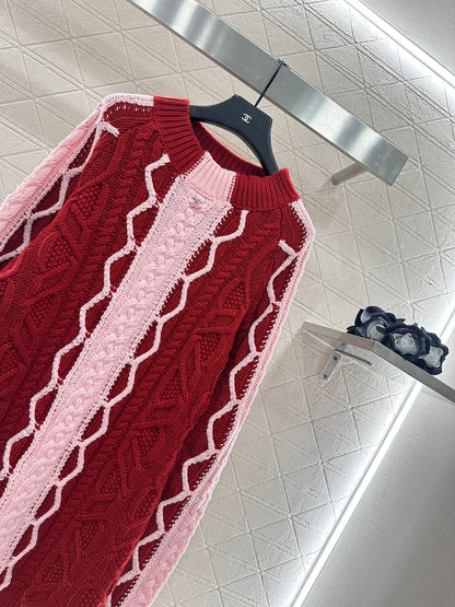 25fw Crochet woolen dress