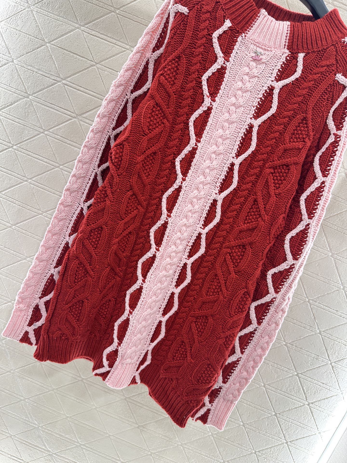 25fw Crochet woolen dress