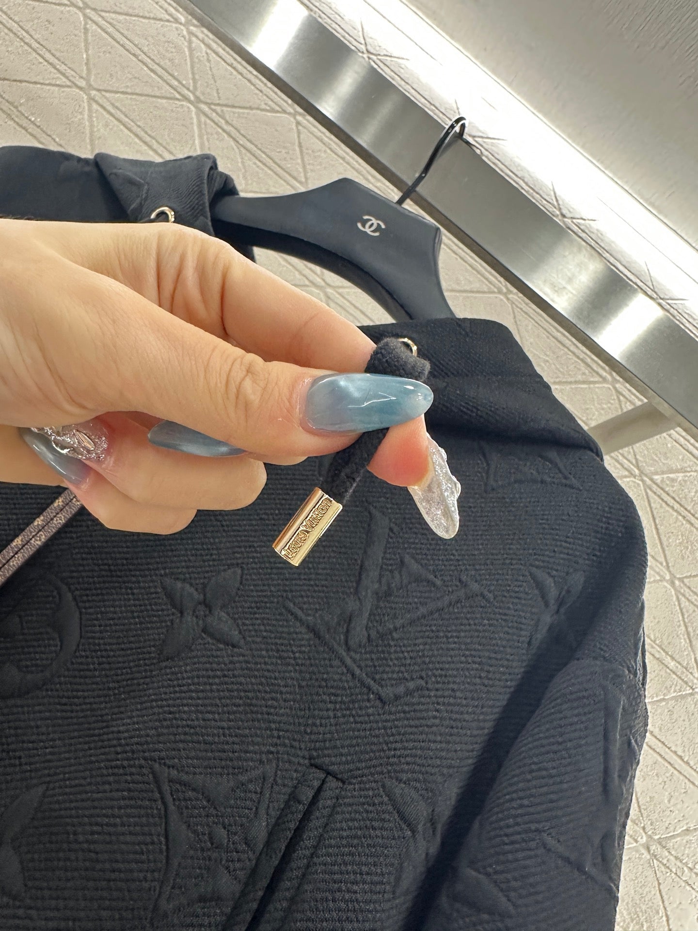 25fw Embossed hooded waist cinching set