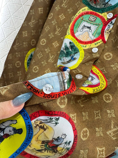 25fw Active full print pajama shorts set