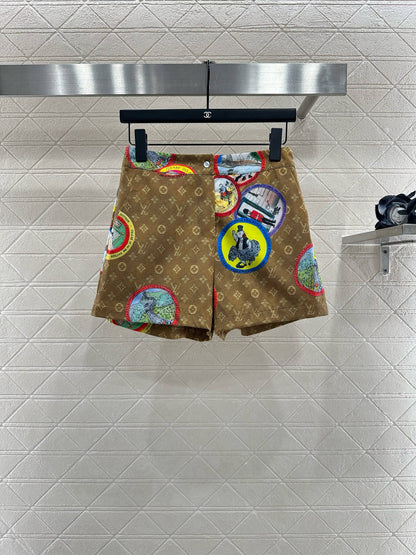 25fw Active full print pajama shorts set