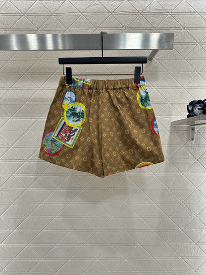 25fw Active full print pajama shorts set