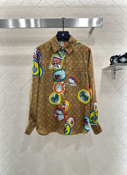 25fw Active full print pajama shorts set