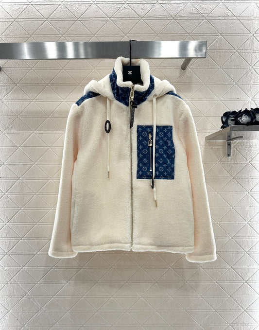 25fw AHooded Teddy Lamb Coat