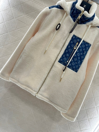 25fw AHooded Teddy Lamb Coat