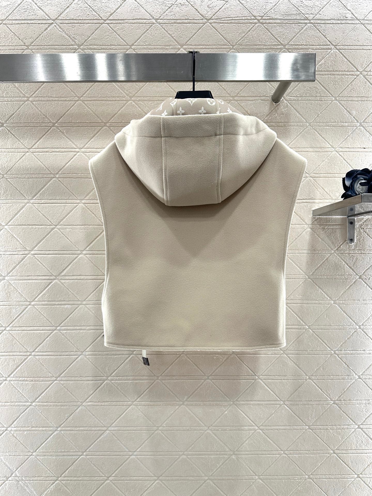 25fw Hooded printed woolen camisole vest