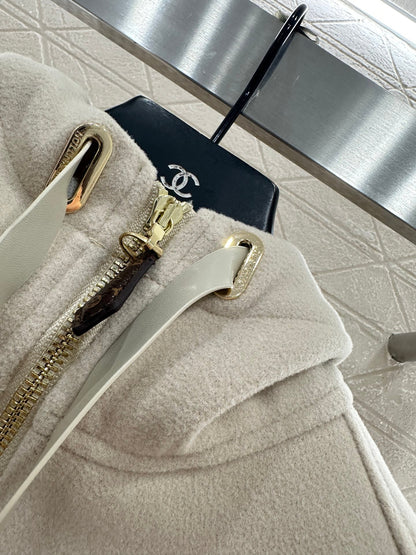 25fw Hooded printed woolen camisole vest