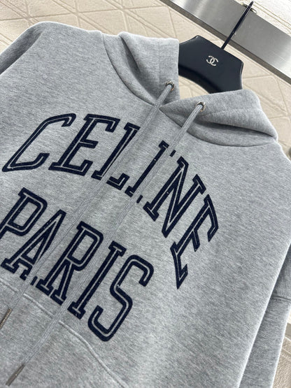 25fw Hooded letter hoodie