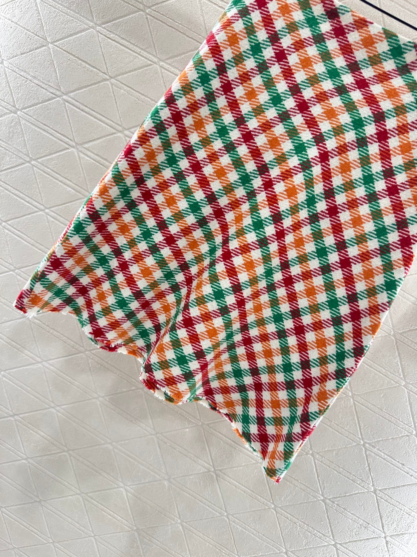 25fw Straight tube plaid colored half skirt